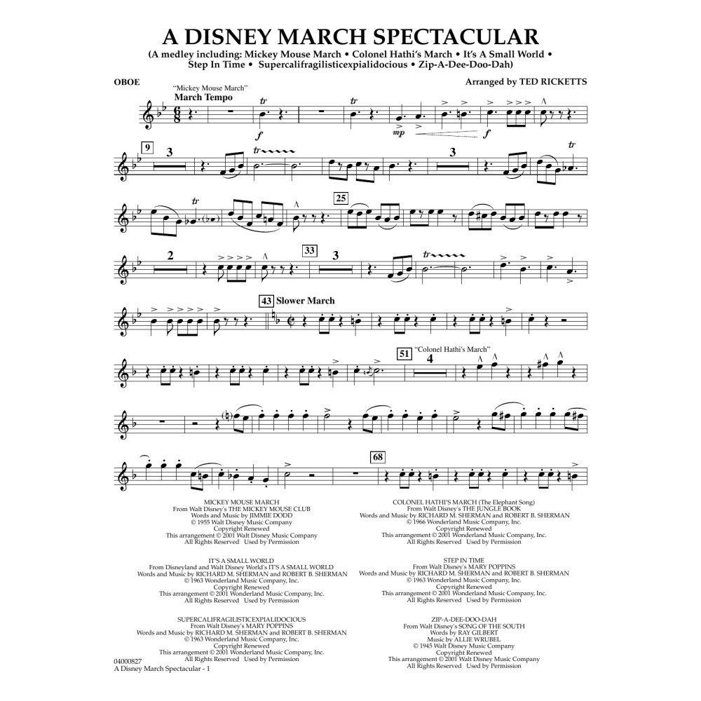 A Disney March Spectacular - Oboe