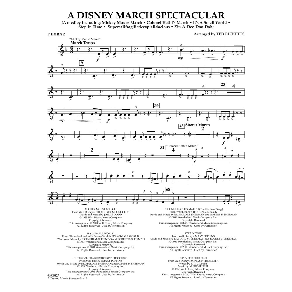 A Disney March Spectacular - F Horn 2