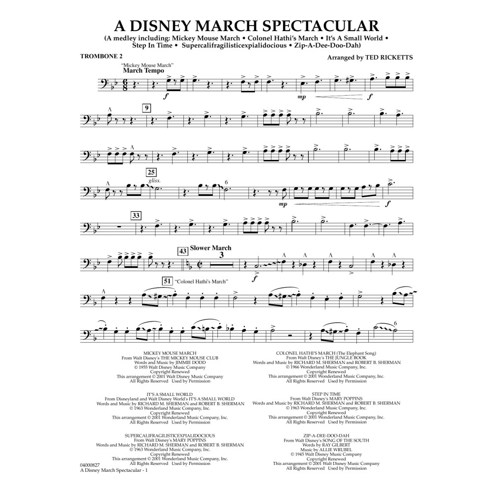 A Disney March Spectacular - Trombone 2