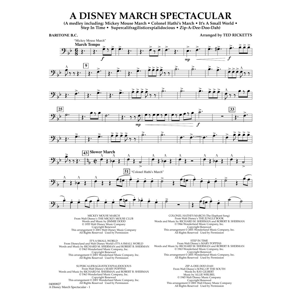 A Disney March Spectacular - Baritone B.C.