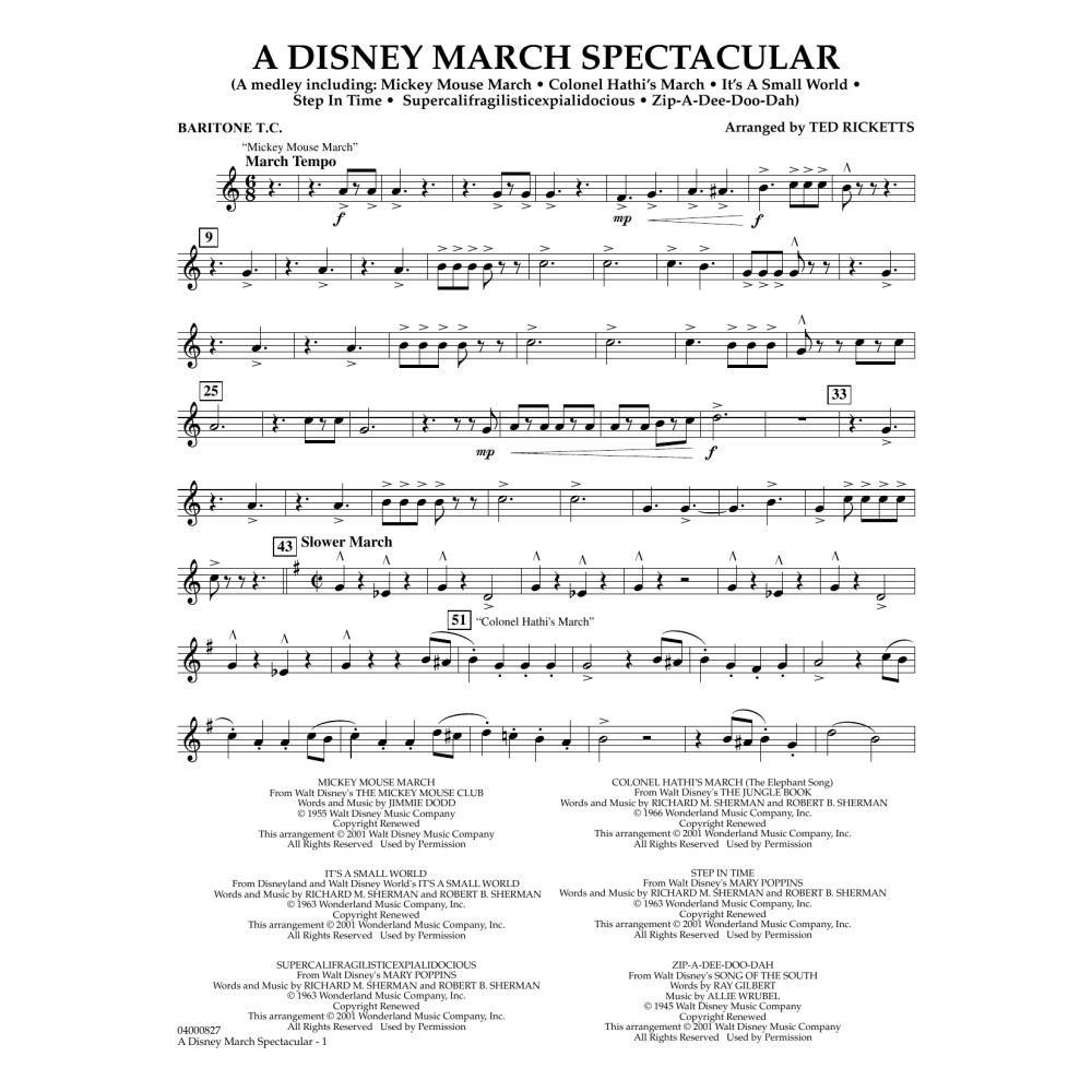 A Disney March Spectacular - Baritone T.C.
