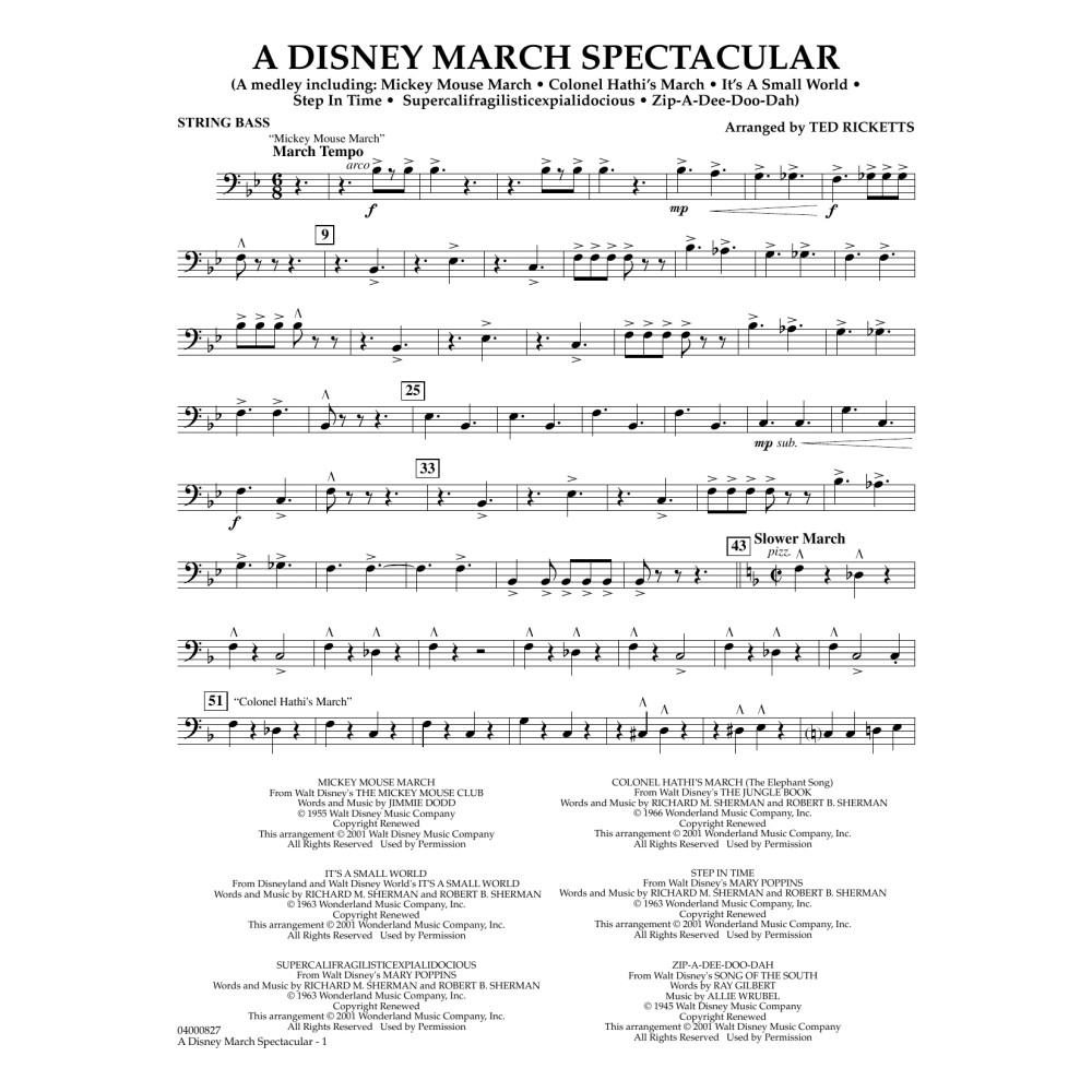 A Disney March Spectacular - String Bass