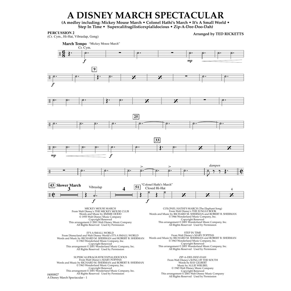 A Disney March Spectacular - Percussion 2