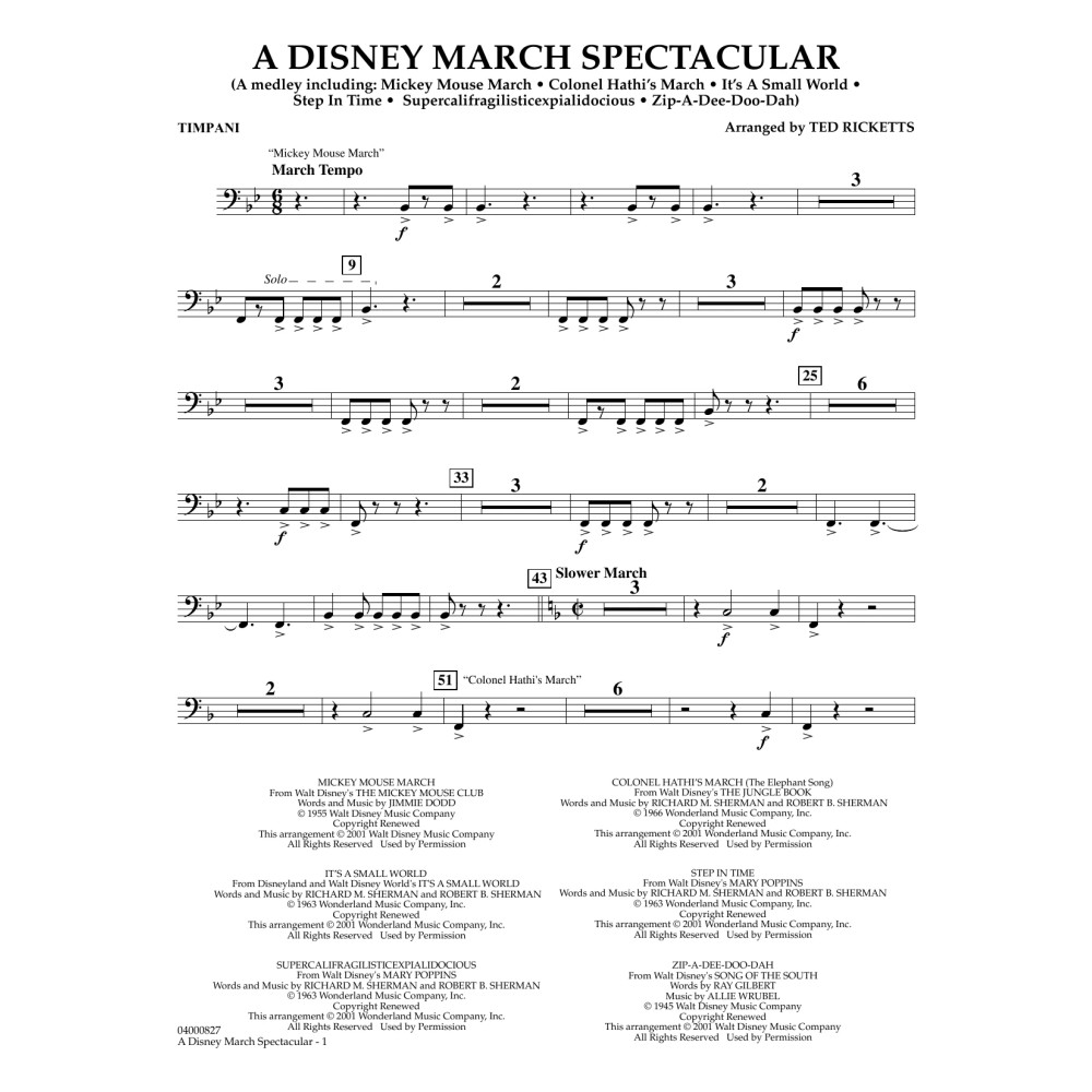 A Disney March Spectacular - Timpani