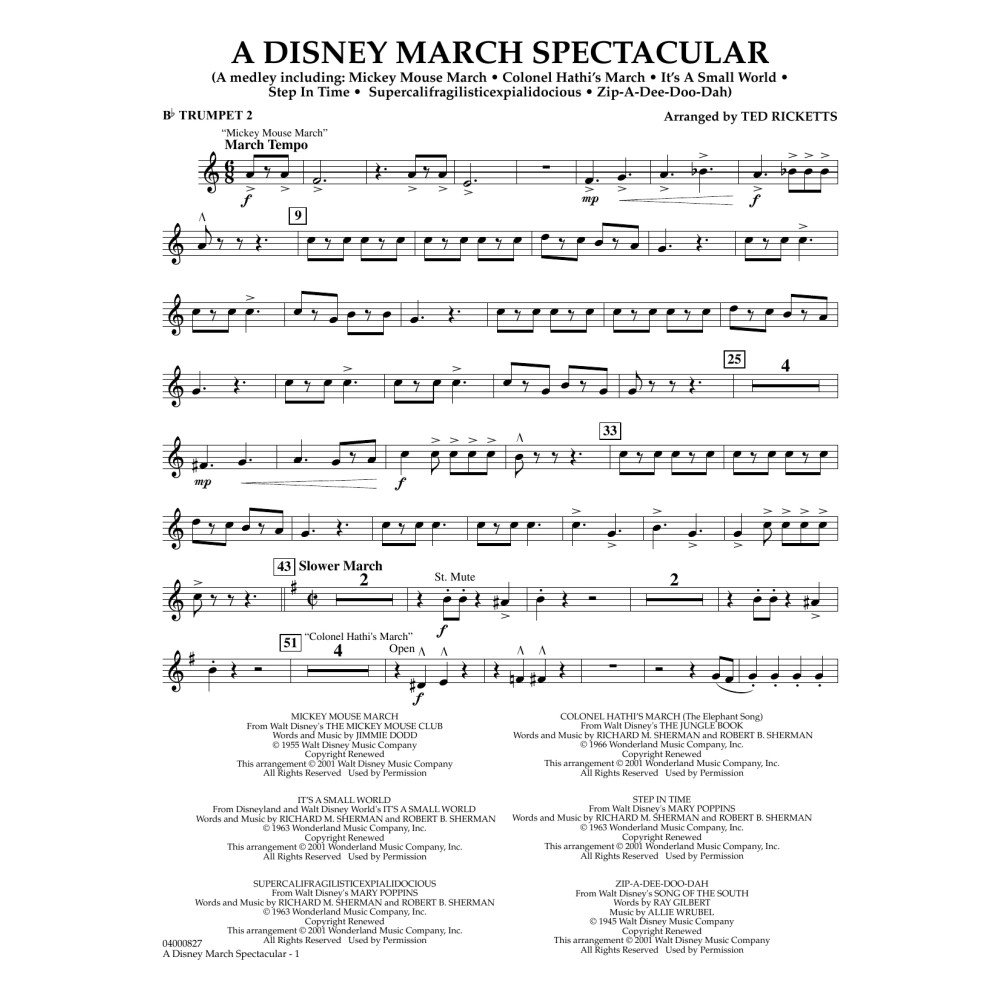 A Disney March Spectacular - Bb Trumpet 2