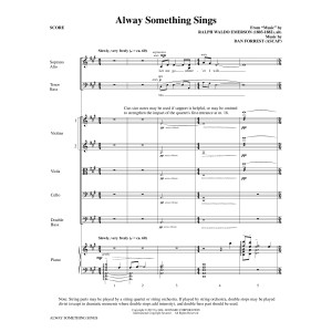 Alway Something Sings - Full Score
