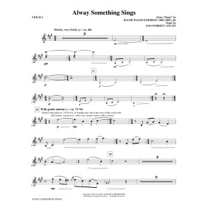 Alway Something Sings - Violin 1