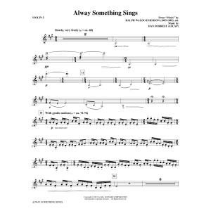 Alway Something Sings - Violin 2