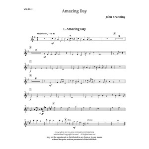 Amazing Day - Violin 1