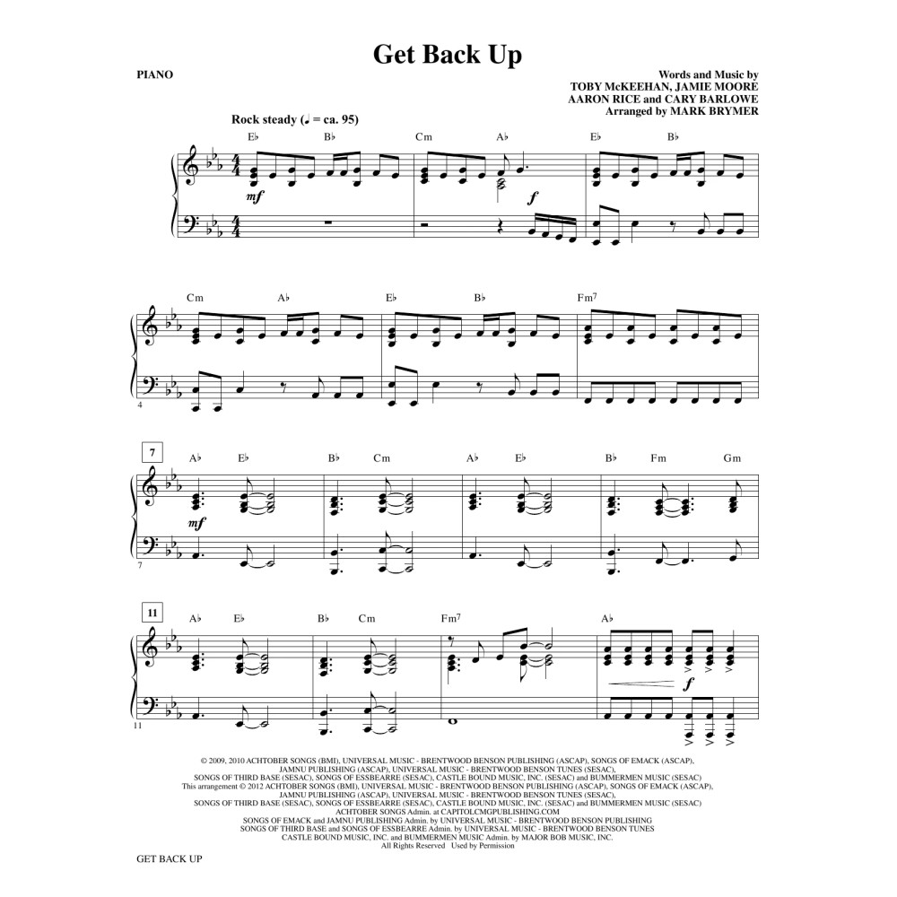 Get Back Up - Piano