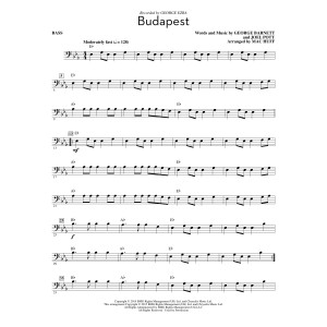 Budapest (arr. Mac Huff) - Bass