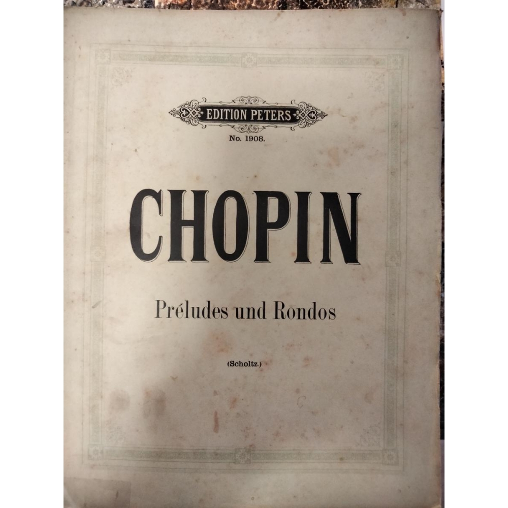 Partituras de Chopin para piano: preludios y rondós