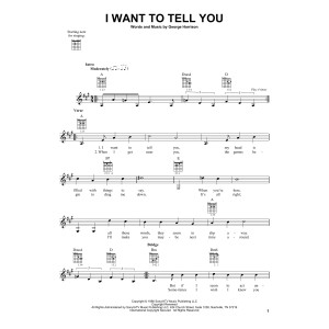 I Want To Tell You