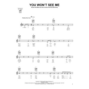 You Won't See Me