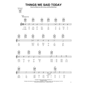 Things We Said Today