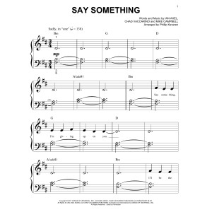 Say Something (arr. Phillip Keveren)