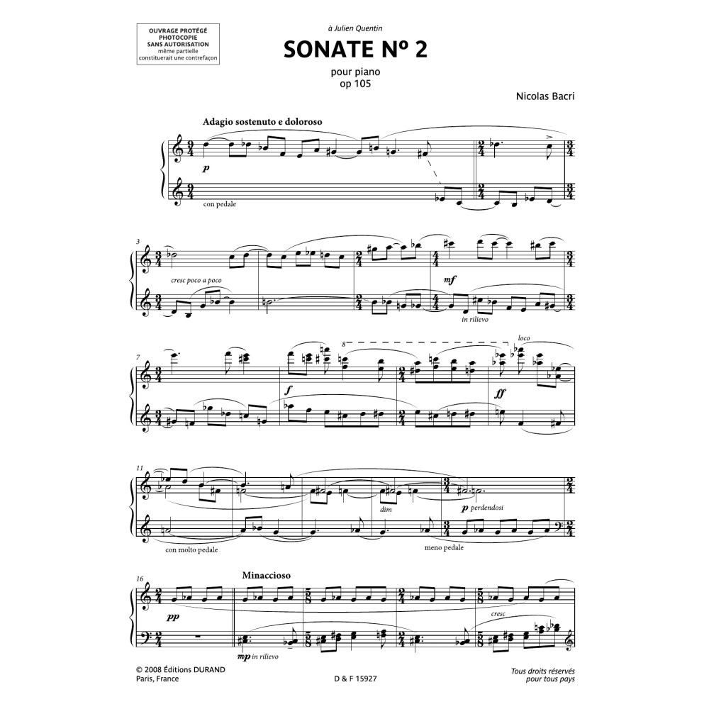 Sonate No. 2, op. 105
