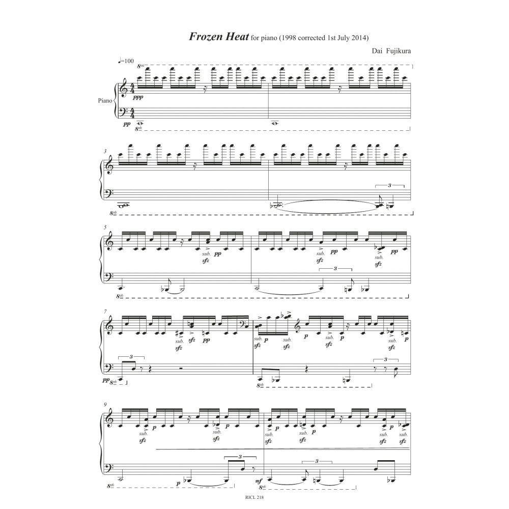 Piano Studies 1-2 [Frozen Heat - Deepened Arc]