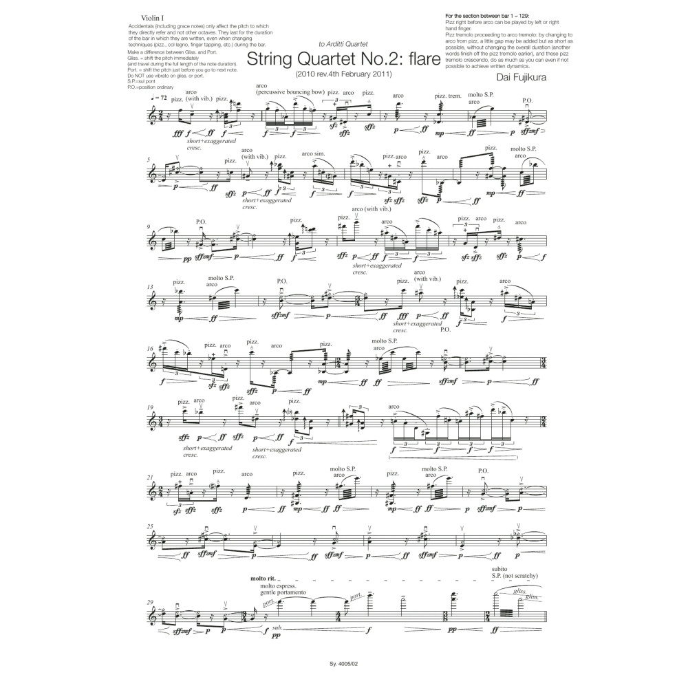 Flare - String Quartet Nr. 2