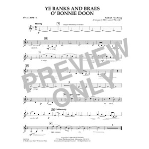 Ye Banks and Braes o' Bonnie Doon - Bb Clarinet 1