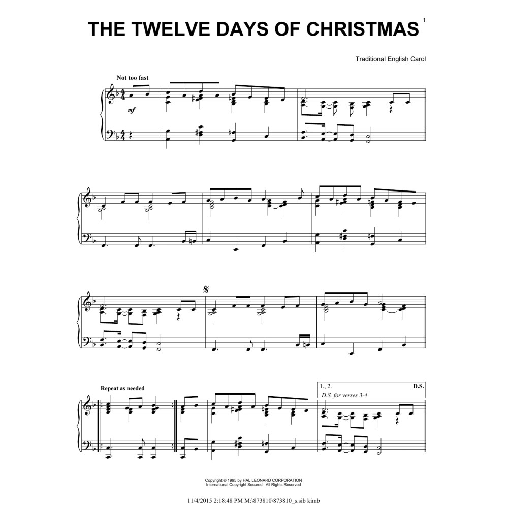 The Twelve Days Of Christmas