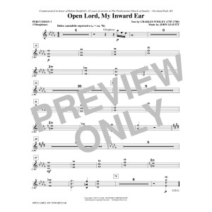 Open Lord, My Inward Ear - Percussion 1