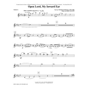 Open Lord, My Inward Ear - Violin 1