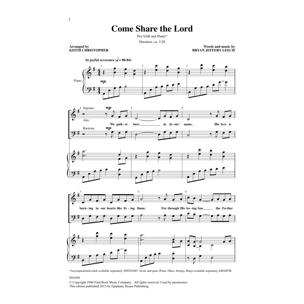 Come Share the Lord