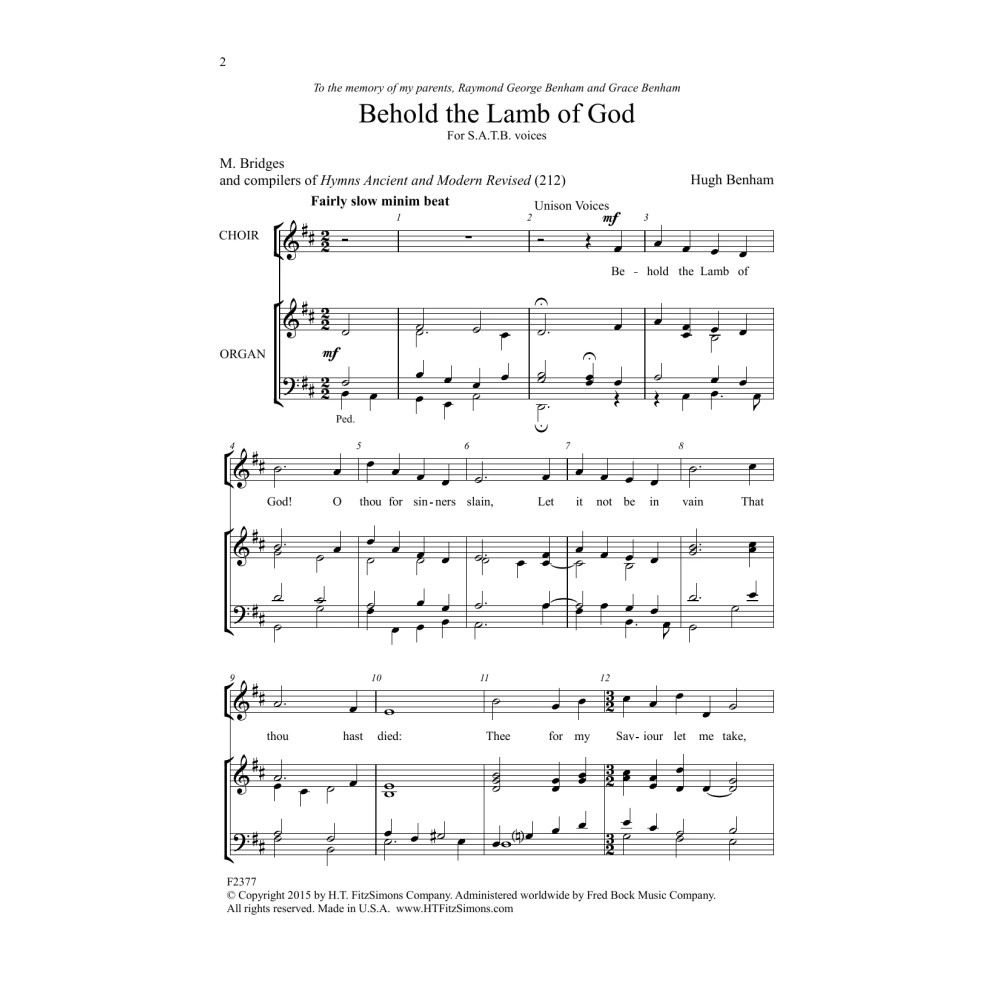 Behold the Lamb of God
