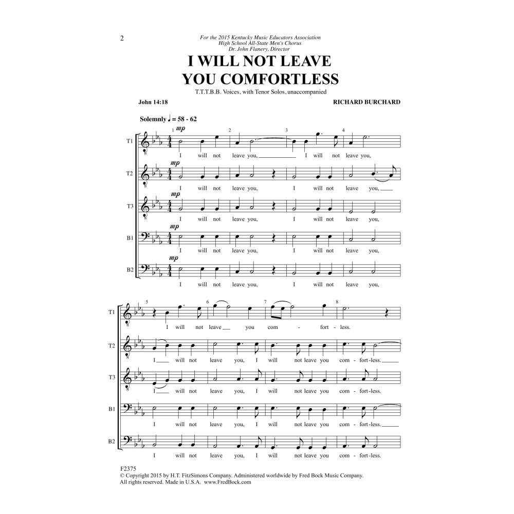 I Will Not Leave You Comfortless