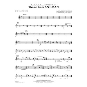 Theme from Ant-Man - Bb Tenor Saxophone