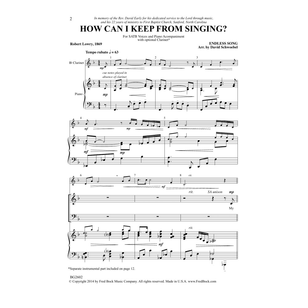 How Can I Keep from Singing?