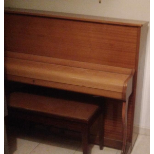 Geyer upright piano in glossy mahogany finish