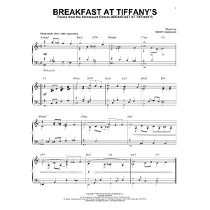 Breakfast At Tiffany's [Jazz version] (arr. Brent Edstrom)