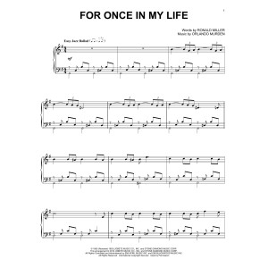 For Once In My Life [Jazz version]