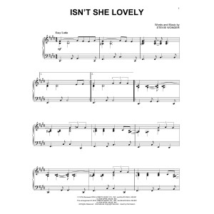 Isn't She Lovely [Jazz version]