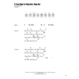 If You Want To Sing Out, Sing Out