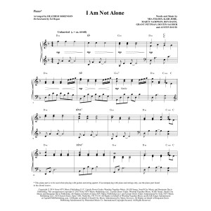 I Am Not Alone (arr. Heather Sorenson) - Piano