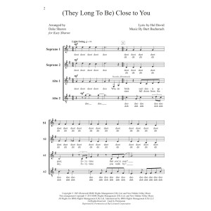 (They Long To Be) Close To You (arr. Deke Sharon)