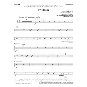 I Will Sing - Drums