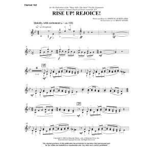 Rise Up! Rejoice! (from Footprints In The Sand) - Bb Clarinet 1 & 2
