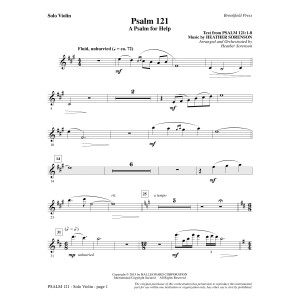Psalm 121 (A Psalm For Help) - Solo Violin