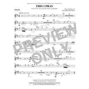This I Pray - Violin 1