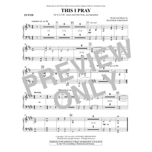 This I Pray - Synthesizer