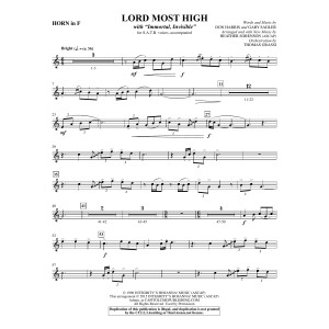 Lord Most High - F Horn