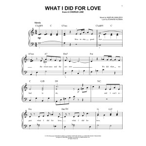 What I Did For Love