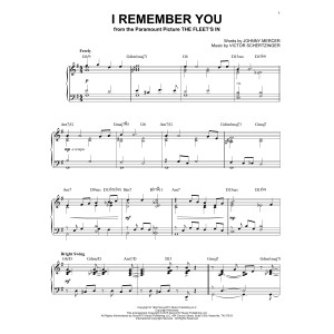 I Remember You [Jazz version] (arr. Brent Edstrom)