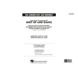 Shut Up and Dance - Conductor Score (Full Score)