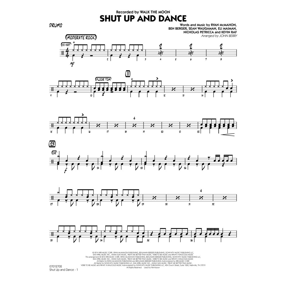 Shut Up and Dance - Drums