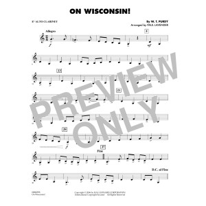 On Wisconsin! - Eb Alto Clarinet